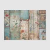  Blauw Shabby Chic Decoupage Tissuepapier (Voorkant)