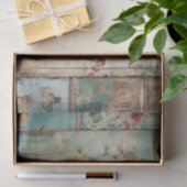Blauw Shabby Chic Decoupage Tissuepapier (Geschenk)