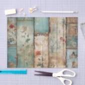 Blauw Shabby Chic Decoupage Tissuepapier (Craft)