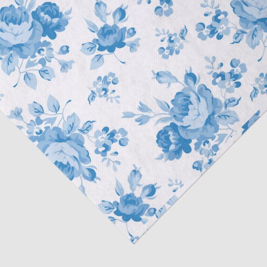 blauw, shabbyscheermiddel, rozen, Victoriaans, pat Tissuepapier (Detail)