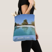 Blauw Shades Latte Mok Tote Bag (Dichtbij)