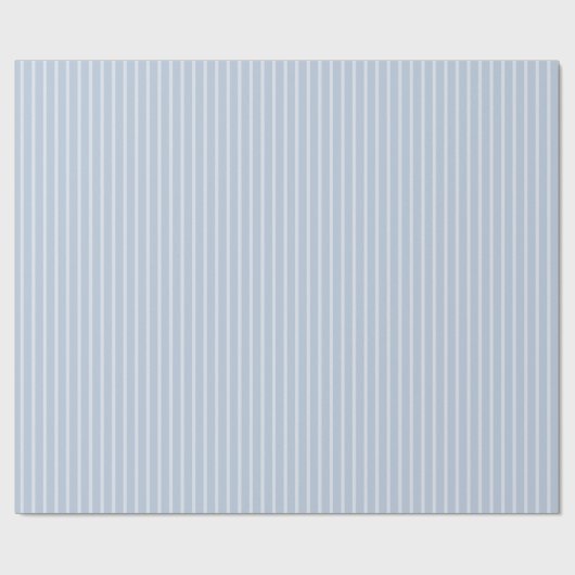 Blauw Shades Streep Bruidsdouche Cadeaupapier (Vlak)
