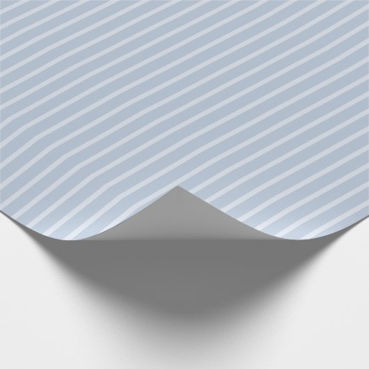 Blauw Shades Streep Bruidsdouche Cadeaupapier (Hoek)