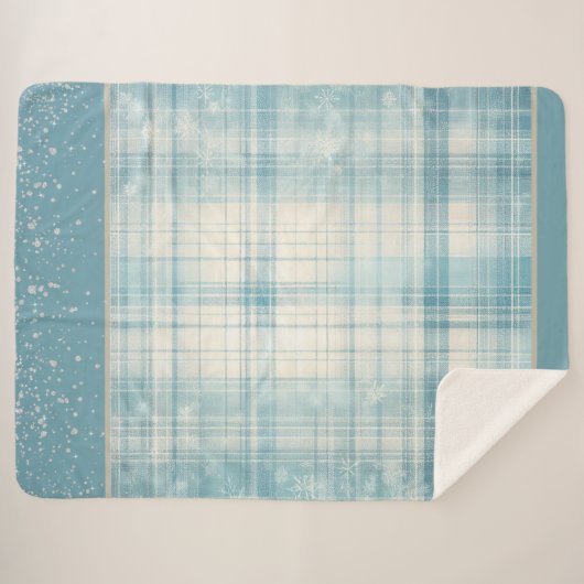 Blauw Sherpa Deken (Voorkant (horizontaal))