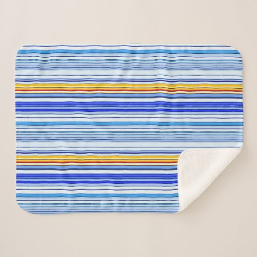 Blauw Sherpa Deken (Voorkant (horizontaal))