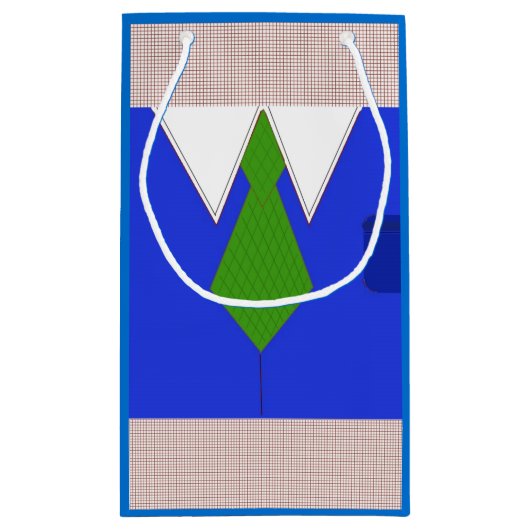 Blauw Shirt en Stropdas Klein Cadeauzakje (Achterkant)