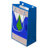 Blauw Shirt en Stropdas Klein Cadeauzakje (Achterkant Gekanteld)