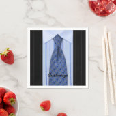 Blauw Shirt en Stropdas Mannen Suit Napkins Servet (Insitu)