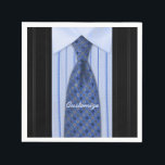 Blauw Shirt en Stropdas Mannen Suit Napkins Servetten<br><div class="desc">*Pas uw servetten aan door tekst toe te voegen.</div>