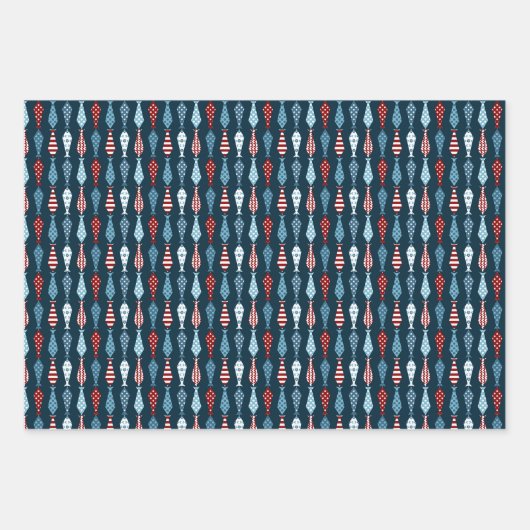 Blauw Shirt en Stropdas Vaderdag Inpakpapier Vel (Voorkant 3)