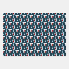 Blauw Shirt en Stropdas Vaderdag Inpakpapier Vel