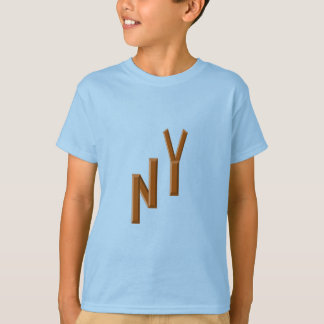Blauw-shirt-kind CHOCOLAT NEW YORK T-shirt