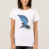 Blauw Shirt met scharnierende unicorn zonder rand (Voorkant)
