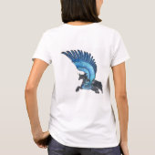 Blauw Shirt met scharnierende unicorn zonder rand (Achterkant)
