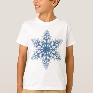 Blauw Shirt Snowflake