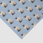 Blauw Siamees Kattenweefsel Papier (Detail)