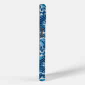  blauw sierbloempatroon Case-Mate iPhone case (Achterkant / Rechts)