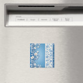 Blauw Sierbloempatroon Magneet (Insitu (Vaatwasser))