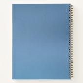 Blauw Sierlijk Bloem Notebook Notitieboek (Achterkant)