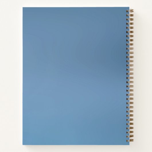 Blauw Sierlijk Bloem Notebook Notitieboek (Achterkant)