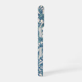 Blauw Sierlijk Bloemmotief Arabisch Patroon iPhone 16 Hoesje (Rechterkant)
