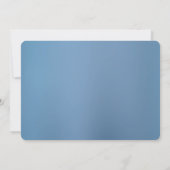 Blauw Sierlijk Bloemmotief Bewaar De Datum Save The Date (Achterkant)
