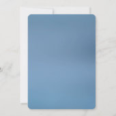 Blauw Sierlijk Bloemmotief Bewaar De Datum Save The Date (Achterkant)