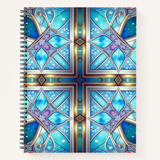 Blauw Sierlijk Notitieboek (Voorkant)