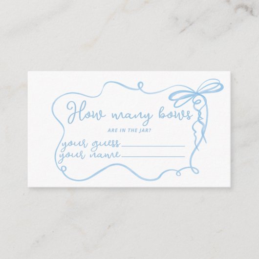 Blauw sierlijke boog golvend Hoeveel bogen in de p Informatiekaartje (Voorkant)