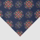 Blauw sierpatroon tissuepapier (Detail)