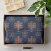 Blauw sierpatroon tissuepapier (Geschenk)