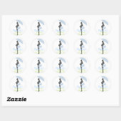 Blauw Silhouet Baby shower Stickers (Vel)
