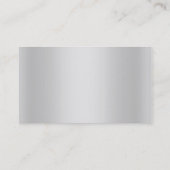 BLAUW/SILVER FLOURISH MODERN VISITEKAARTJE (Achterkant)