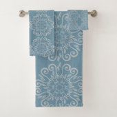 BLAUW SILVER GRAY HAMPTONS STYLE BATHROOM TOWEL SE BAD HANDDOEK (Insitu)