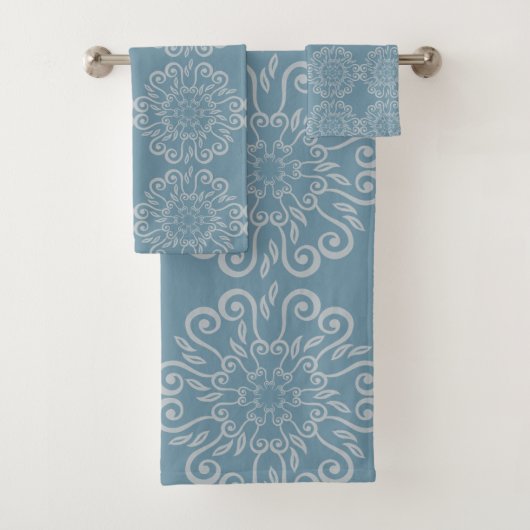 BLAUW SILVER GRAY HAMPTONS STYLE BATHROOM TOWEL SE BAD HANDDOEK (Insitu)