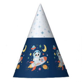 blauw-sinaasappel Astronaut Panda – Ruimte Thema v Feesthoedjes