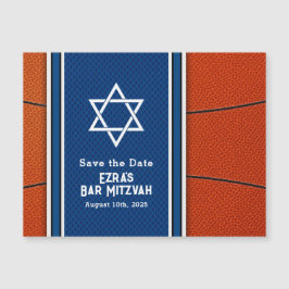 Blauw Sinaasappel Basketbal Bar Mitzvah Opslagdatu