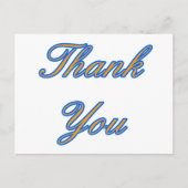 Blauw Sinaasappel Bedankt Ontwerp het MUSEUM Zazzl Briefkaart (Voorkant)