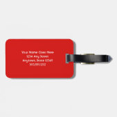 Blauw sinaasappel bewolkt zonsondergang foto aange bagagelabel (Achterkant horizontaal)