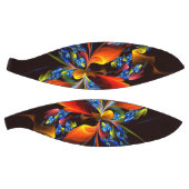 Blauw Sinaasappel Bloemen Modern Abstract Kunstpat Basketbal (Panelen)