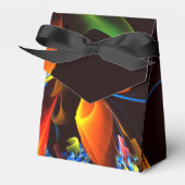 Blauw Sinaasappel Bloemen Modern Abstract Kunstpat Bedankdoosjes (Voorkant Zijde)