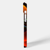 Blauw Sinaasappel Bloemen Modern Abstract Kunstpat Case-Mate iPhone Case (Achterkant / Links)