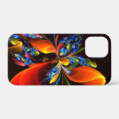 Blauw Sinaasappel Bloemen Modern Abstract Kunstpat Case-Mate iPhone Case (Achterkant (horizontaal))