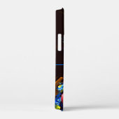 Blauw Sinaasappel Bloemen Modern Abstract Kunstpat Case-Mate iPhone Case (Achterkant / Rechts)