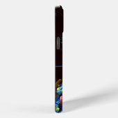 Blauw Sinaasappel Bloemen Modern Abstract Kunstpat Case-Mate iPhone Case (Achterkant / Rechts)