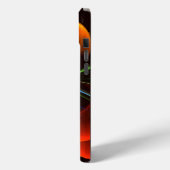 Blauw Sinaasappel Bloemen Modern Abstract Kunstpat Case-Mate iPhone Case (Achterkant / Links)