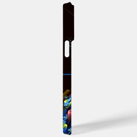 Blauw Sinaasappel Bloemen Modern Abstract Kunstpat Case-Mate iPhone Case (Achterkant / Rechts)