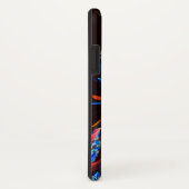 Blauw Sinaasappel Bloemen Modern Abstract Kunstpat Case-Mate iPhone Case (Achterkant / rechts)