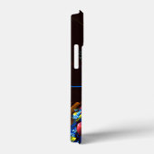 Blauw Sinaasappel Bloemen Modern Abstract Kunstpat Case-Mate iPhone Case (Achterkant / Rechts)