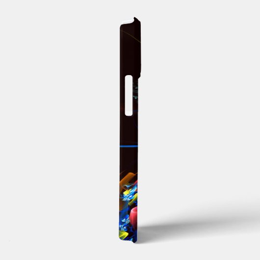 Blauw Sinaasappel Bloemen Modern Abstract Kunstpat Case-Mate iPhone Case (Achterkant / Rechts)